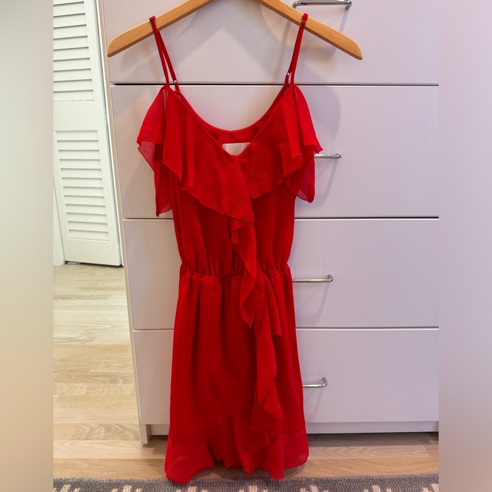 The Jetset Diaries red silk dress size XS
